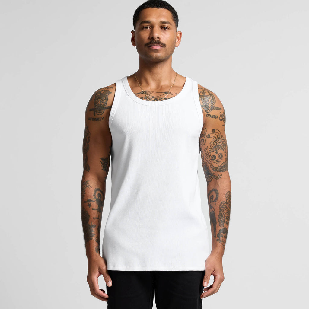 Men's Organic Rib Singlet | Arena Custom Blanks